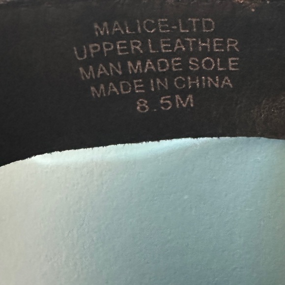 Jeffrey Campbell Malice Shoe "F-u-c-k Off" Black Suede Gold Chain Heel Size 8.5 - Picture 8 of 14